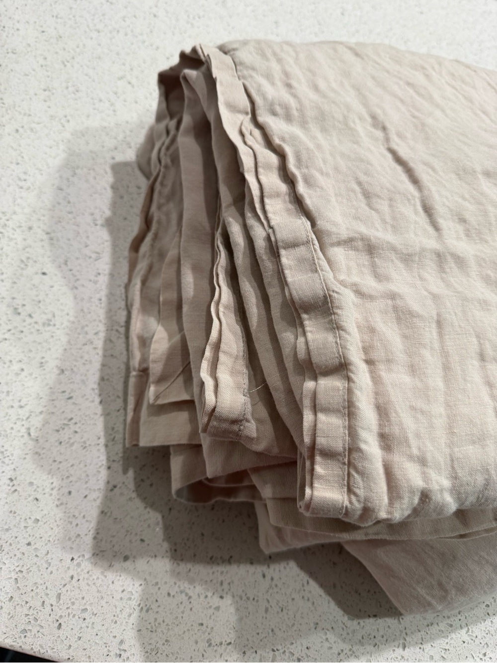 CULTIVER Queen Linen Sheet set  in Light Beige - Picture 6 of 13